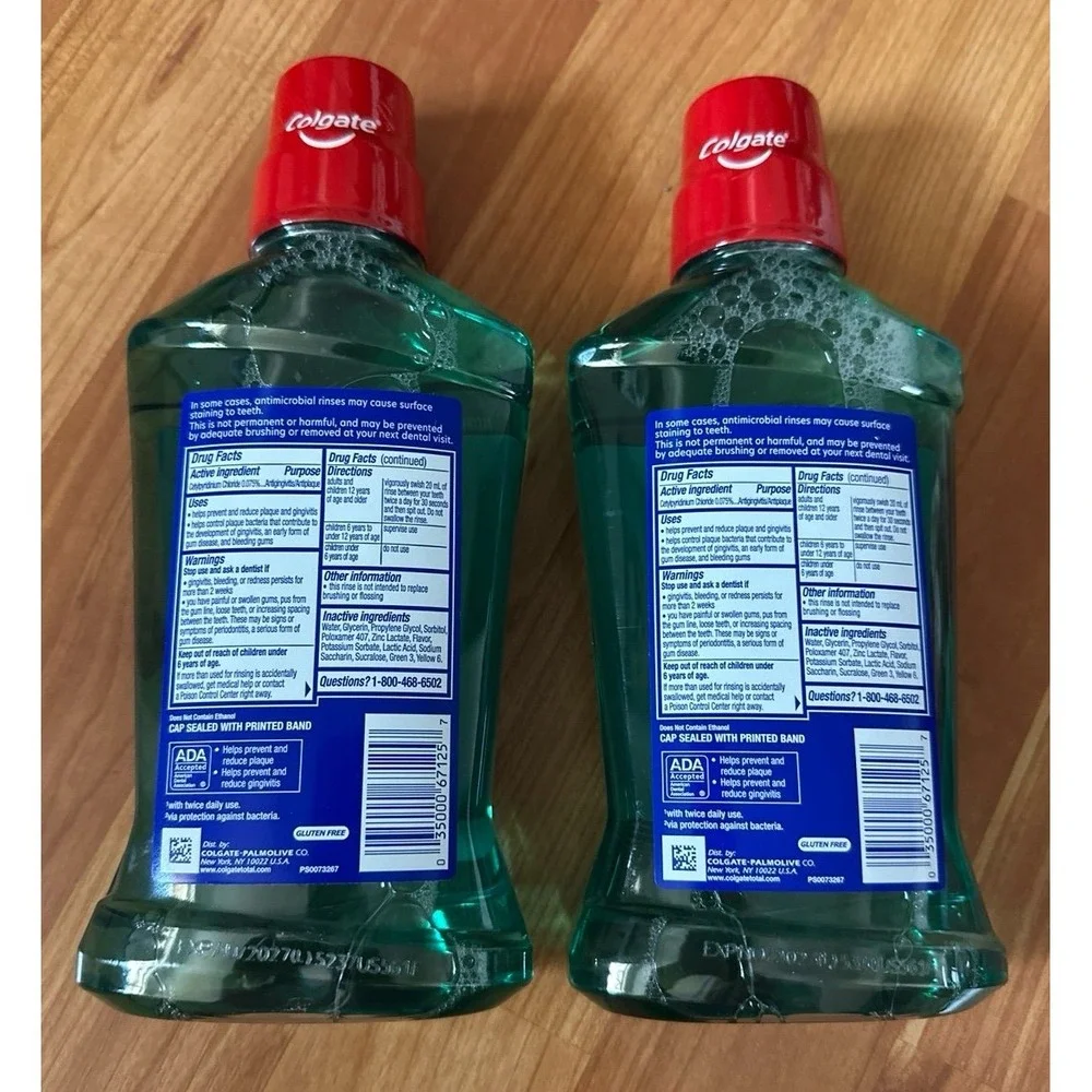 2 Colgate Total Advanced Pro Shield Mouthwash Spearmint‎ Surge Flavor 16.9oz